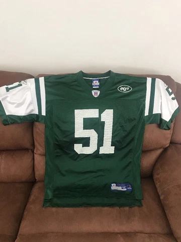 Reebok New York Jets Jonathan VILMA  #51 Football Jersey SiZe M Mens Cover