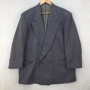 City Street USA Doppelbrust grau Wolle Luxus Blazer Jacke Herren Größe UK 42R NEU - Bild 1 von 14