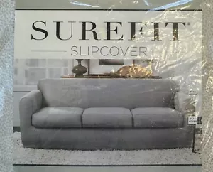 SUREFIT Slipcover Sofa 4 Piece NEW Pebbled Ivory Machine Washable Fits 74” - 96” - Picture 1 of 7