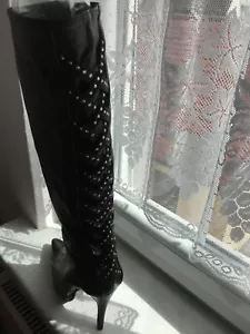 Lederstiefel Damen edel , Biondini aus Italien mit Swarovski Steinen veredelt ! - Bild 1 von 2