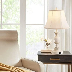 1Pair Touch Table Lamp Dimmable Bedside Lamps Set for Living Room Antique White - Picture 1 of 7