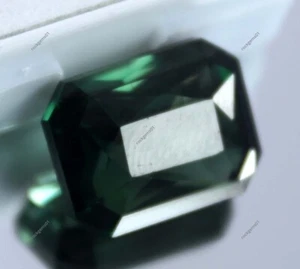 AAA Natural Indicolite Green Tourmaline Loose Emerald Cut Gemstone 12x10 MM - Picture 1 of 6