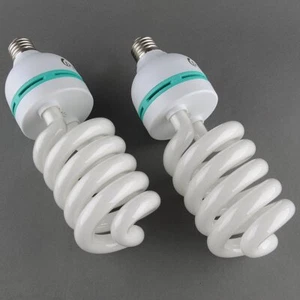 2 x 135W Spiral-Tageslichtlampe Fotolampe Fotoleuchte 5500K E27 Fotostudio - Bild 1 von 6