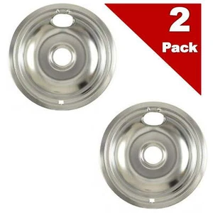 14211601, 14212298, 14218107, 14219065, 1471887 Range Drip Pan 6" Chrome-2Pk - Picture 1 of 1