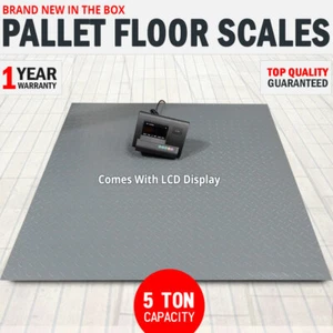 NEW 5 Ton Pallet Scales Industrial Warehouse Floor Freight Scales LCD Display - Picture 1 of 7