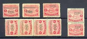 HONDURAS ZUG 1926 9 ST. ( 5 MIT OVP VARS ) -*/(*) - Sehr schön - Bild 1 von 1