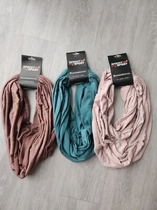 3 sciarpe sciarpa foulard panno mercato delle pulci rimanenze sciarpa ad anello 100 x 85 cm - Foto 1 di 1