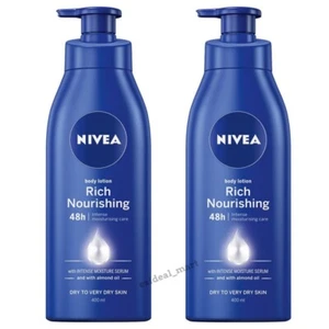 2 x NIVEA 400ml Rich Nourishing Moisturising Body Lotion Dry Skin Moisturiser AU - Picture 1 of 7
