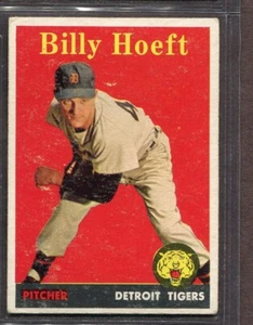 1958 Topps Set-Break # 13 Billy Hoeft en muy buen estado-VGEX (YL) *JAYSACE* - Imagen 1 de 2