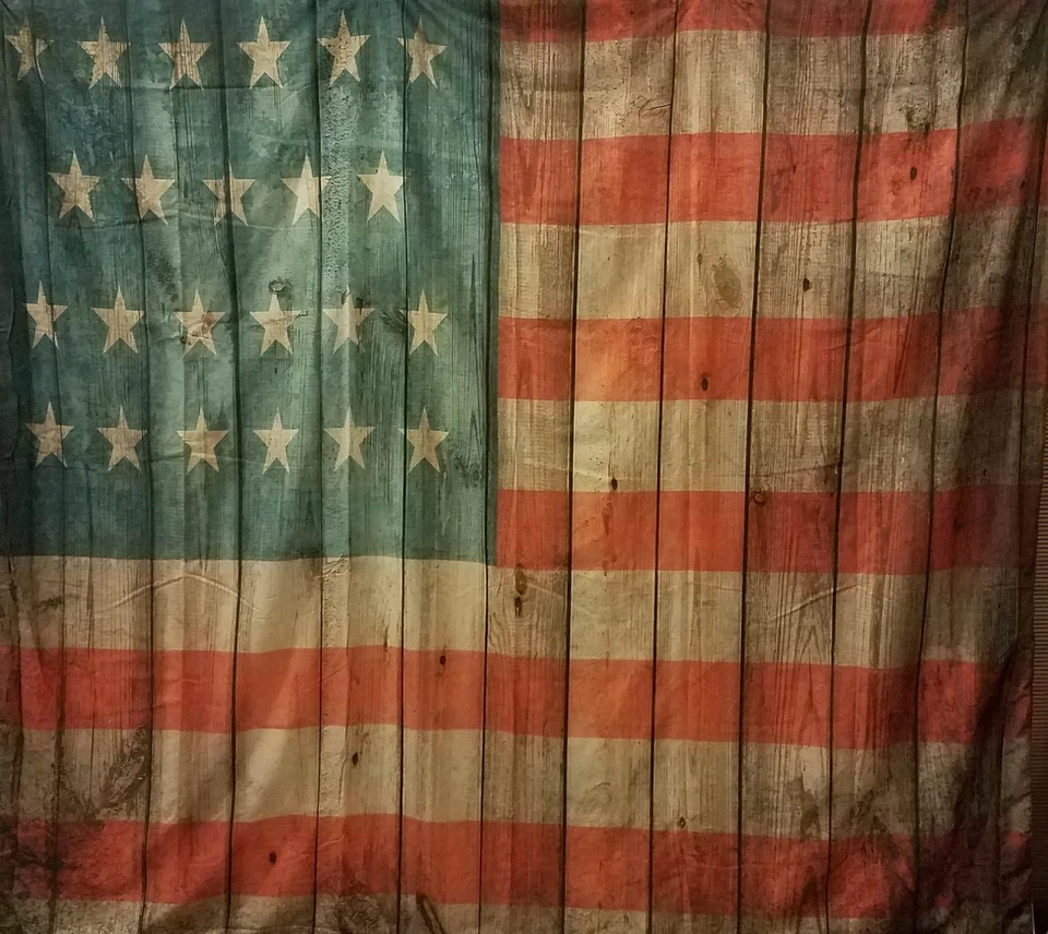 Ambesonne Rustic American USA Flag Duvet Cover Set (with 2 Pillow Shams) Queen  - Image 1 of 3