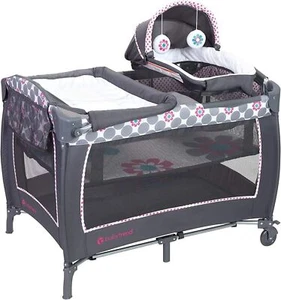 Baby Bassinet Nursery Center Toddler Play Yard Removable W/ Brake Wheel Bedroom - Picture 1 of 6