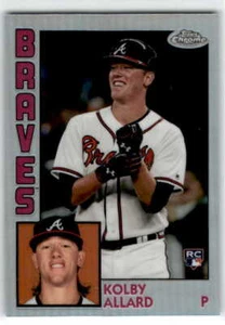 2019 Topps Chrome 1984 Topps Baseball #84TC-22 Kolby Allard Atlanta Braves - Picture 1 of 2