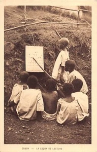 Gabon - The reading lesson - Publ. Evangelical Missions Society - Picture 1 of 2