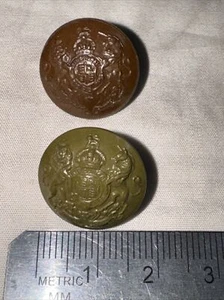 WW2 British Army General Service buttons of the "economy" variety x 2 - VGC - Picture 1 of 2