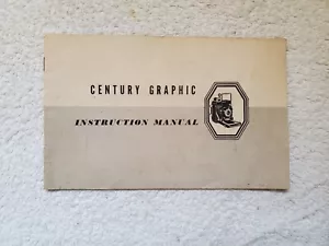 Vintage Century Graphic Graflex Instruction Manual, Guide - Picture 1 of 4