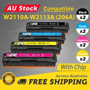 8x Non-OEM Toner 206A for HP Color LaserJet Pro M255 M255dw MFP M282 M282nw M283 - Picture 1 of 1