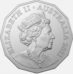 🔥2021 Australian Fifty Cents 50c Coin- JC Effigy- Circulated Nice Condition🔥 - Picture 1 of 3