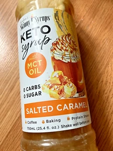 Last Rare 1 NIB Skinny Salted Caramel Keto MCT Coffee Syrup Halloween Sugar Free - Picture 1 of 5
