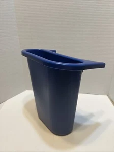 Rubbermaid Desk Side Bin Wastbasket FG295073 Blue Recycling Saddle 1 Gal NEW - Picture 1 of 6