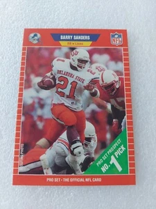 Tarjeta de novato Barry Sanders 1989 Pro Set RC Detroit Lions Salón de la fama - Imagen 1 de 2