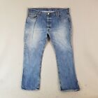 Levi's 501 jeans men's 42 x 30 regular strain button fly blue denim pants