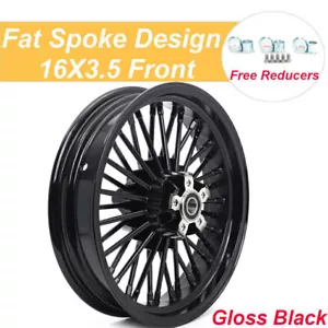 16x3.5 Fat Spoke Front Wheel for Harley Dyna Fat Bob Softail Fatboy FLSTF FXDF - Bild 1 von 9