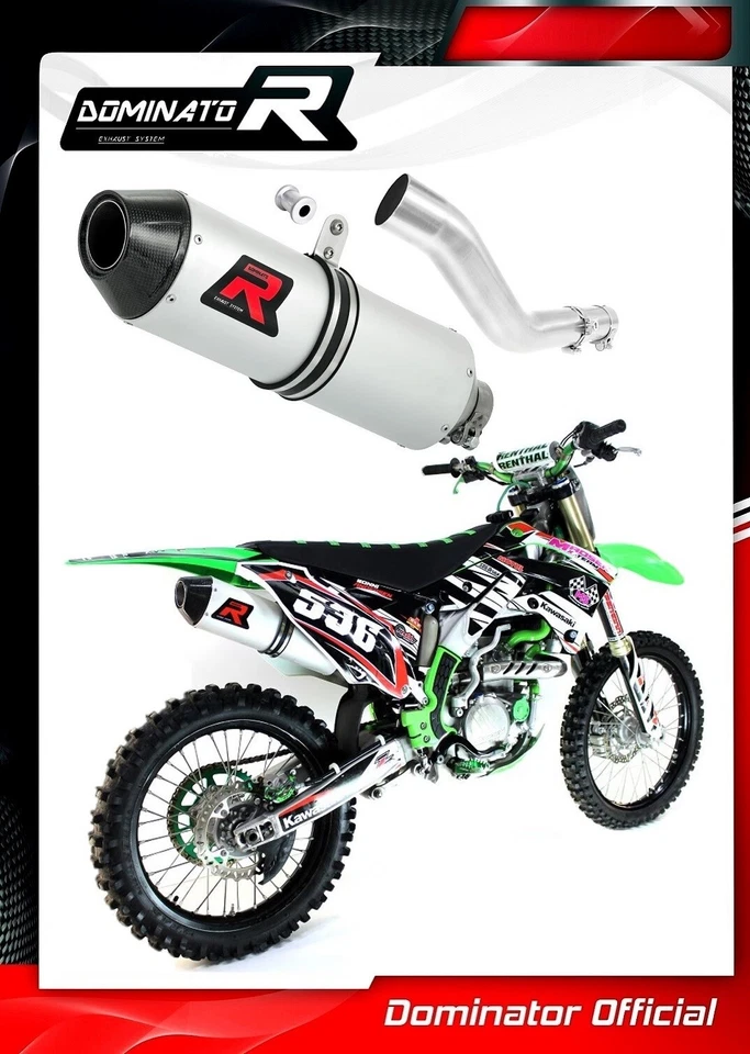 Silenciador de carreras KXF KX 450 F escape MX2 Carbon Dominator 2015 2016 2017 2018 Foto 1 de 4