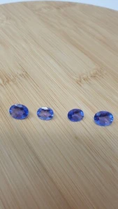 Glass Faceted Beads/Gems For Jewellery Making Sapphire Blue Colour 4 Gem Set - Picture 1 of 8