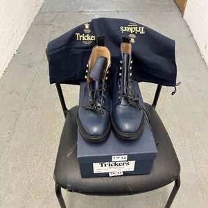 Tricker,s Mens MC Super Boots Ankle Boots Size 7.5 Navy - Picture 1 of 10