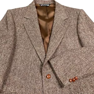 Vintage Harris Tweed Blazer 42 John Alexander Scottish Wool 2 Button Made USA - Picture 1 of 12