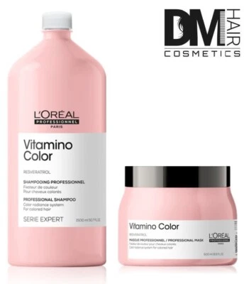 L'OREAL NEW SERIE EXPERT VITAMINO COLOR SHAMPOO 1500ml + MASCHERA MASK 500ml