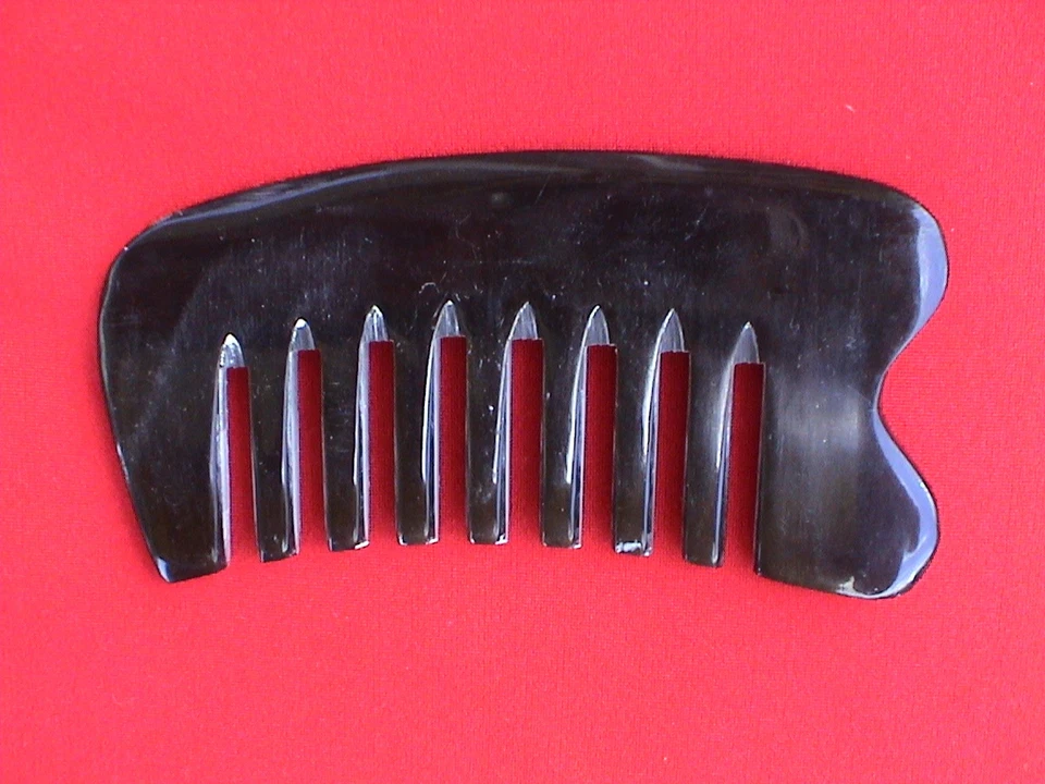 4.30" NEGRO ANCHO ROMO MASAJE DIENTES CUERNO DE BUEY PEINE PELO - ¡ENVÍO COMBINADO! Foto 1 de 1