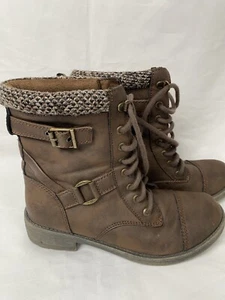 Rocket Dog Thunder Graham Womens Faux Suede Lace-up Combat Boots Size 7.5 - Picture 1 of 10