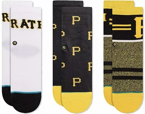 Pittsburgh Pirates Stance MLB Toddler Socks 3 Pairs 2-4 Years Sz 7-9 New Cover