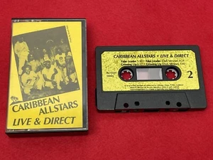 1986 CARIBEAN ALLSTARS LIVE & DIRECT PROMO CASSETTE RAW LIFE RECORDS REGGAE - Picture 1 of 7