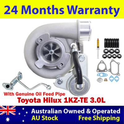 Billet Turbo con tubo de alimentación de aceite genuino para Toyota Hilux 1KZ-TE 3,0 L CT12B Foto 1 de 4
