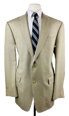 Blazer Abrigo Deportivo Traje Chaqueta HART SCHAFFNER MARX 1887 Para Hombres 42L Beige Lana Suave Foto 1 de 4