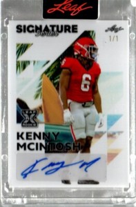 Kenny McIntosh 2023 Leaf Signature Series 1/1 RC AUTO