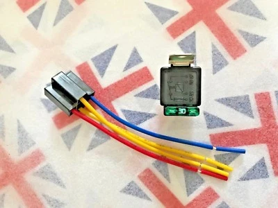 ⭐⭐ 12V Relay 30A Amp 4 pin with Socket Base Wires loom and fuse Included SPST ⭐⭐ - Image 1 of 4
