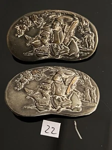 Menuki pareja de adornos de  katana Samurai del S. XIX , originales , Japón n 22 - Bild 1 von 2