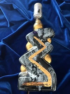 MCM KRON Zigzag Table Lamp, Black and Gold - Picture 1 of 5