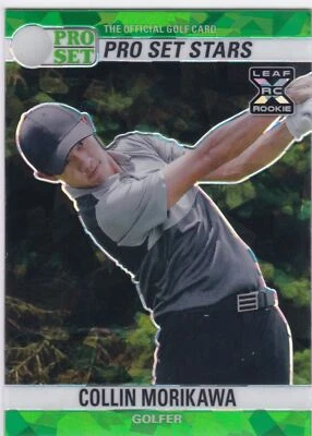 2021 Pro Set Sports Metal Stars Green Crystals #9 Collin Morikawa Rookie RC 3/5 - Image 1 of 2