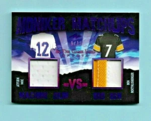 2020 Kelly/Roethlisberger Leaf ITG Moniker Matchups Dual JERSEY/PATCH Card! 9/12 - Picture 1 of 2
