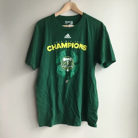 Adidas Go To Tee 2016 MLS Champion Portland TIMBERS Top Short Sleeve Mens Size L Cover