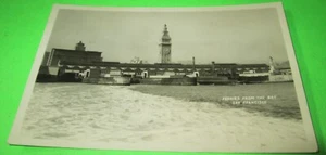 RPPC Vintage Postcard FERRIES FROM THE BAY SAN FRANCISCO CALIFORNIA - Picture 1 of 2