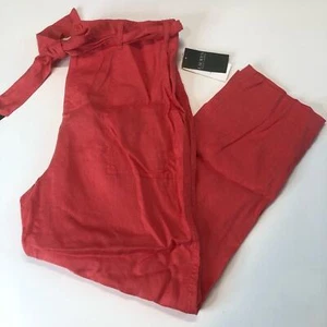 Lauren Ralph Lauren Island Hibiscus Coral Straight Leg Pants, Size 10, NWT!! - Picture 1 of 7