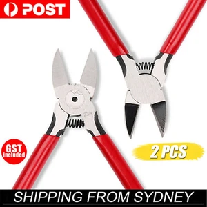 2x 6" Flush Cut Side Cutters Diagonal Cutting Pliers Wire Cable Nippers Tools AU - Picture 1 of 9