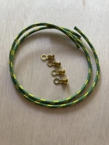 AUSTIN J40 PEDAL CAR & PATHFINDER SPARK PLUG LEADS WIRES WITH RING CLIPS - Picture 1 of 2