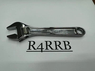 Snap-on Tools NEW ALL Chrome 6" Smooth Jaw Adjustable Wrench AD6BA - Image 1 of 4