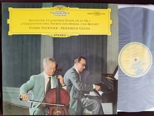 FOURNIER GULDA BEETHOVEN CELLO SONATAS LP DGG STEREO TULIP SLPM 138 083 11/66 - Imagen 1 de 2